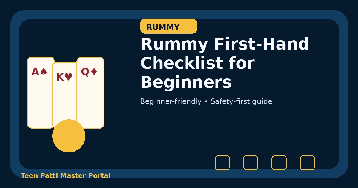 Rummy First-Hand Checklist for Beginners guide illustration