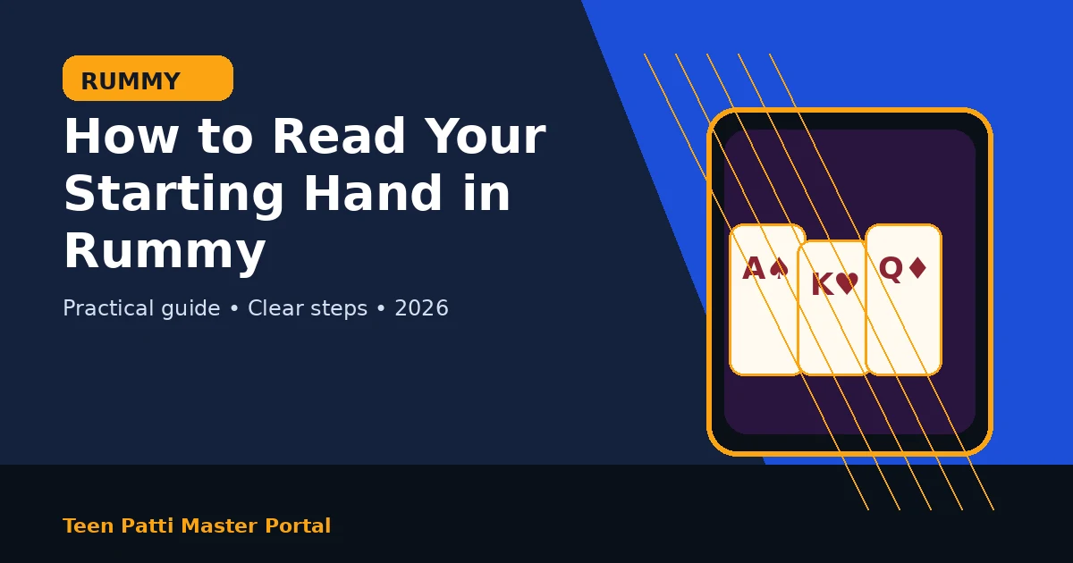 How to Read Your Starting Hand in Rummy guide illustration