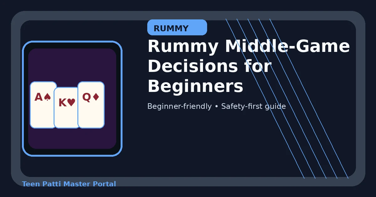 Rummy Middle-Game Decisions for Beginners guide illustration