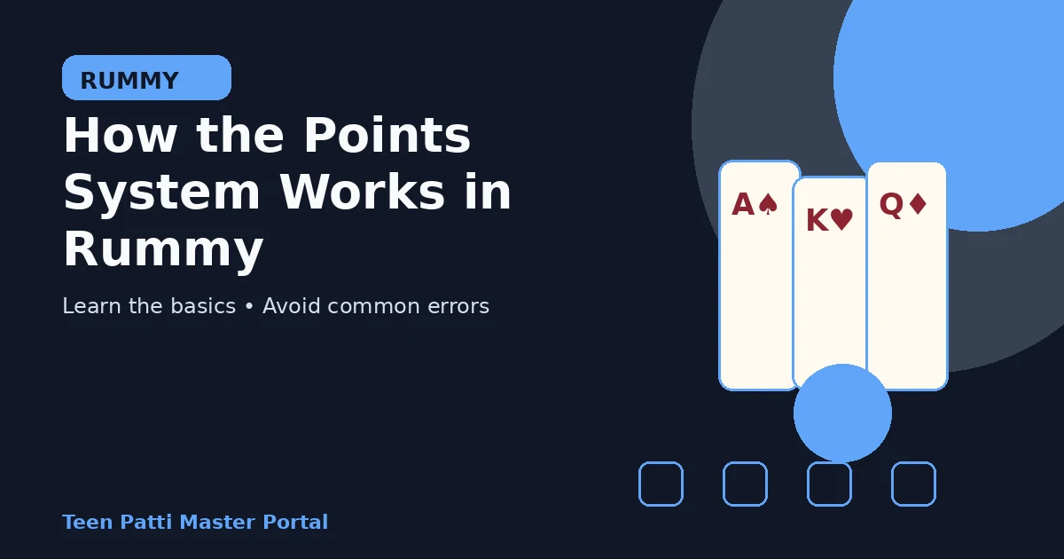 How the Points System Works in Rummy guide illustration