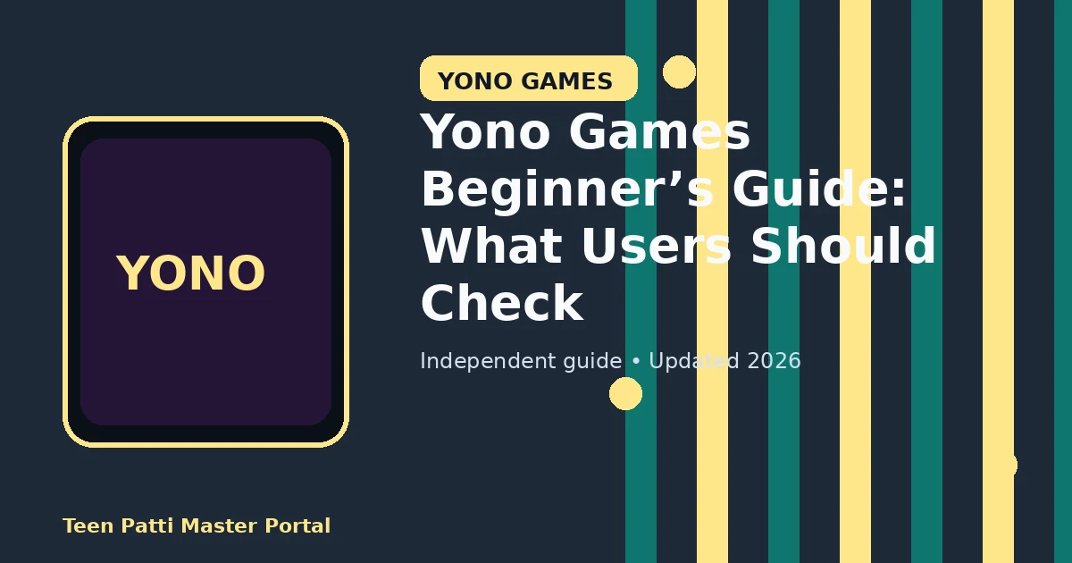Yono Games Beginner’s Guide: What Users Should Check guide illustration