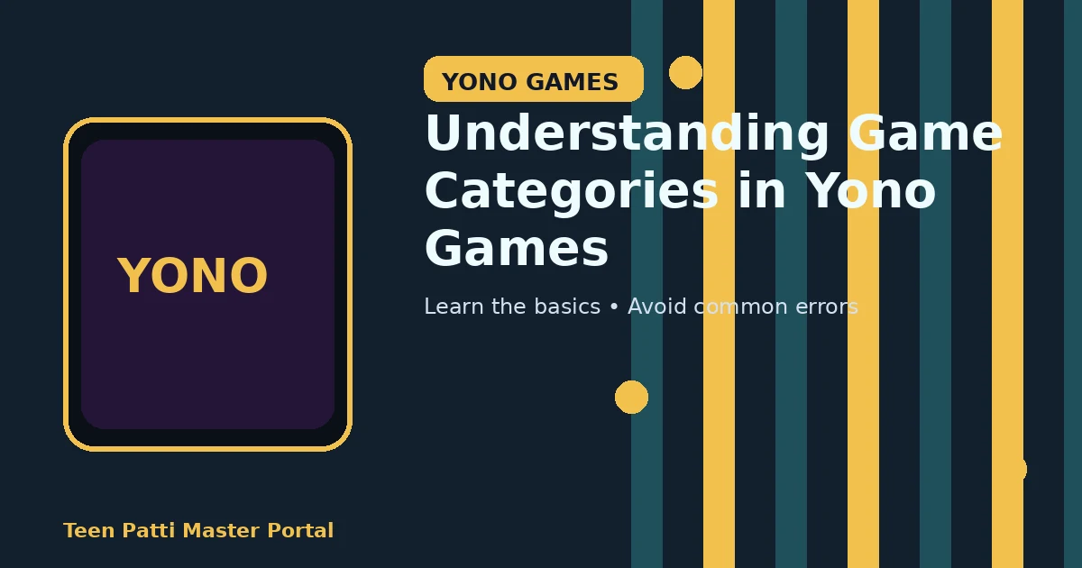 Understanding Game Categories in Yono Games guide illustration
