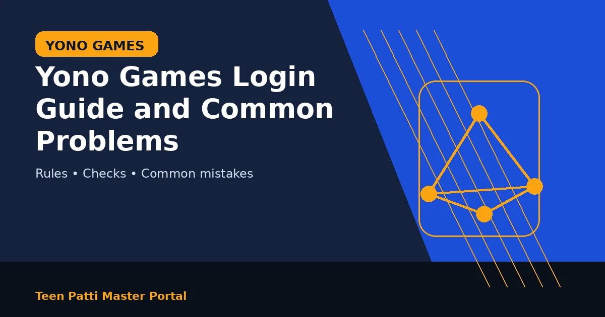 Yono Games Login Guide and Common Problems guide illustration